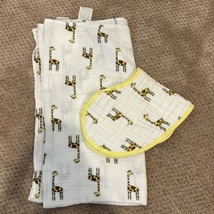 Aden + Anais Muslim Swaddle and Marching Burp Cloth